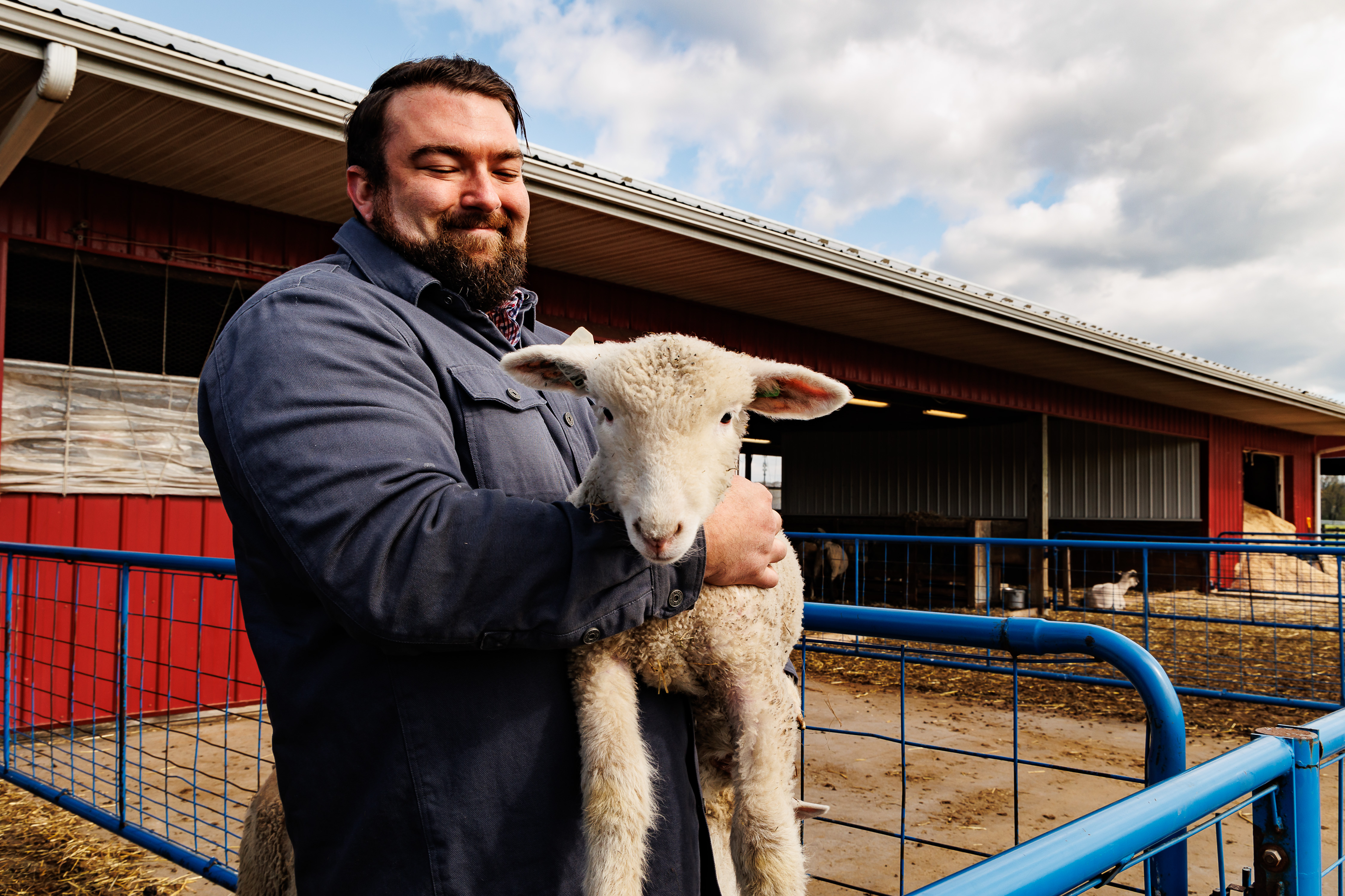 Bill Fritz with Sheep 