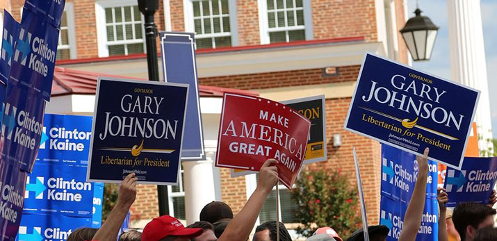 Campaign signs.