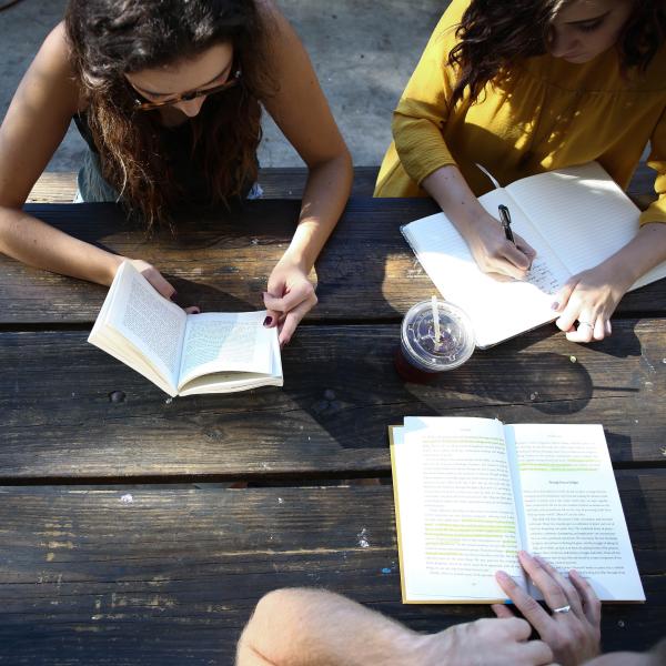students studying