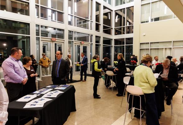 The Lobby of LSB during a busy event. 