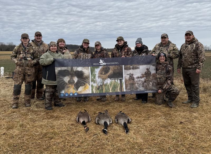 Students at the Bucks-Mont Chapter Delta Waterfowl University Hunt Program