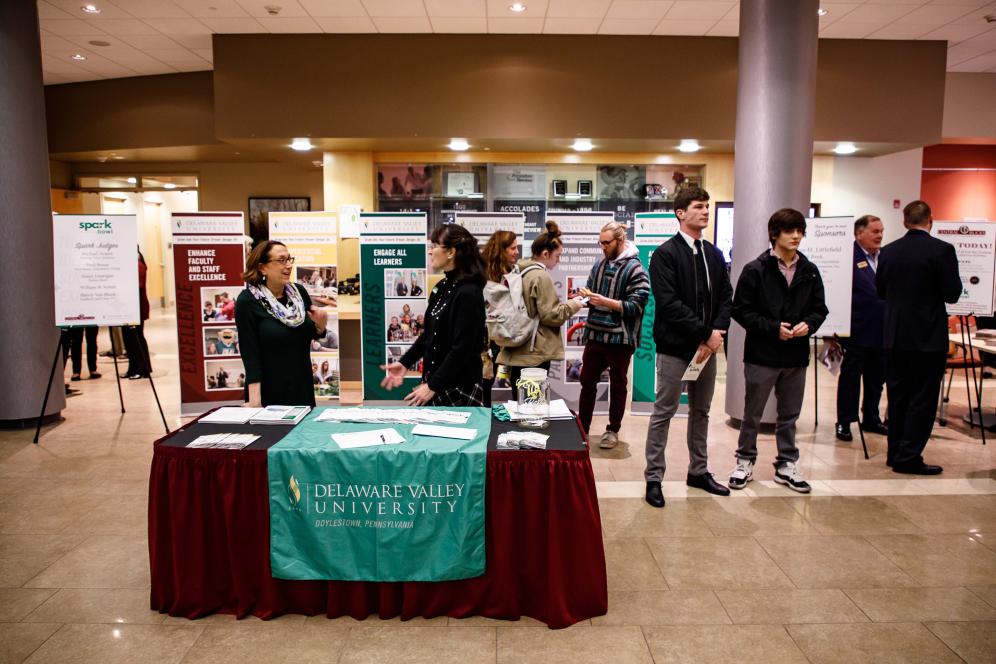 Spark Bowl Reception in the Life Sciences Building Atrium 